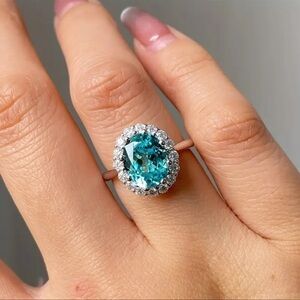 Blue Topaz Gemstone Ring